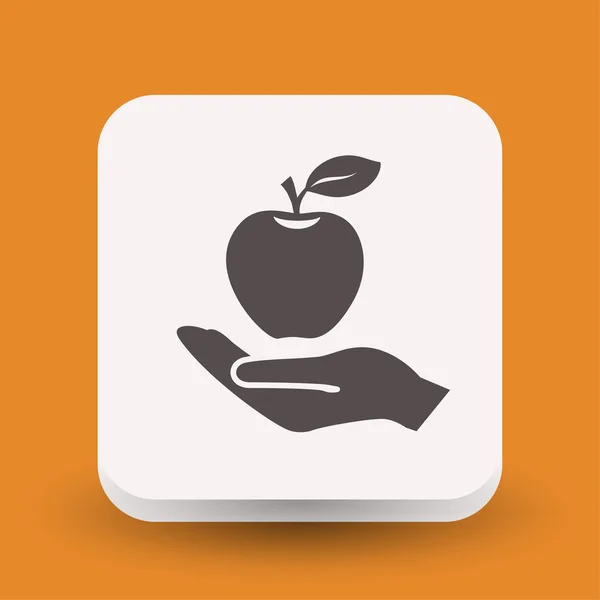 Pictograph ikon konsep apel - Stok Vektor