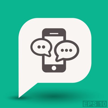 Ekibimizi mesaj veya smartphone kavramı simge sohbet