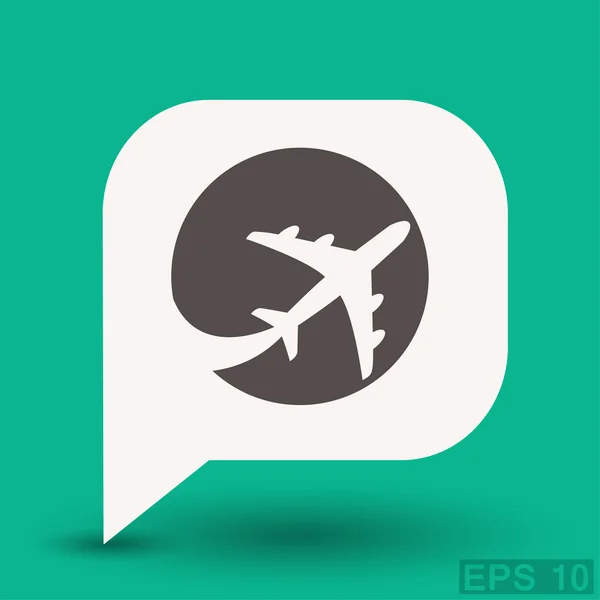 Pictografía del icono del concepto de avión — Vector de stock