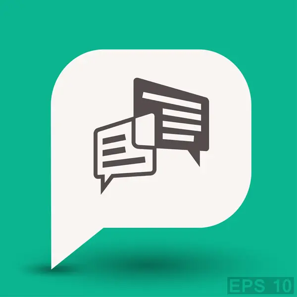 Pictograph van bericht of chat op smartphone concept pictogram — Stockvector