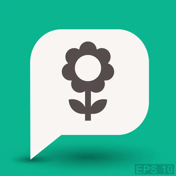 Pictografía del icono del concepto de flor — Vector de stock