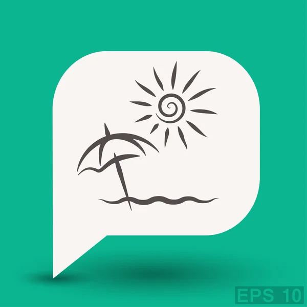 Piktogram, ikona koncepcja lato wakacje — Wektor stockowy