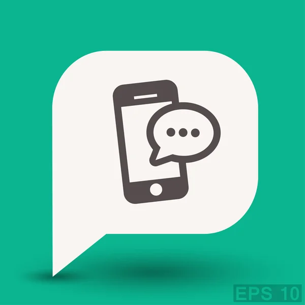 Pictograph van bericht of chat op smartphone concept pictogram — Stockvector