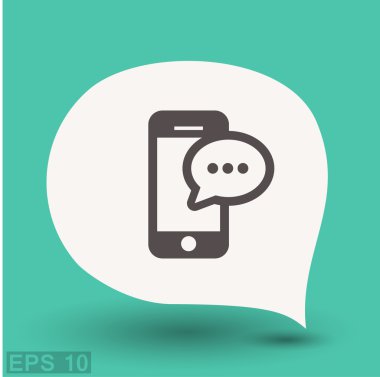 Ekibimizi mesaj veya smartphone kavramı simge sohbet