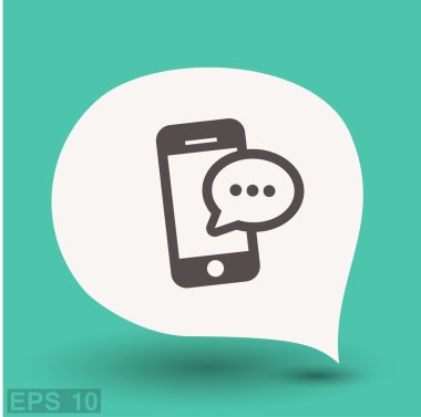 Ekibimizi mesaj veya smartphone kavramı simge sohbet