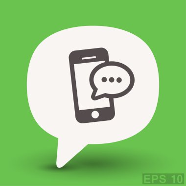 Ekibimizi mesaj veya smartphone kavramı simge sohbet