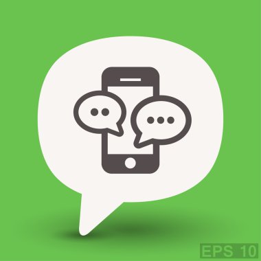 Ekibimizi mesaj veya smartphone kavramı simge sohbet