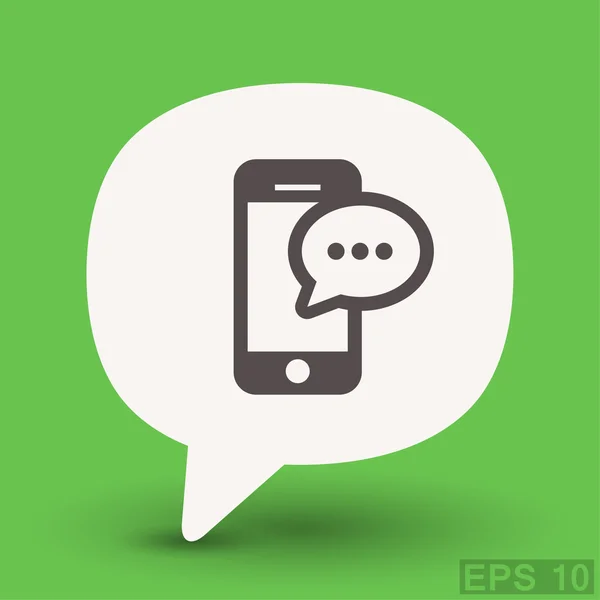 Pictograph van bericht of chat op smartphone concept pictogram — Stockvector