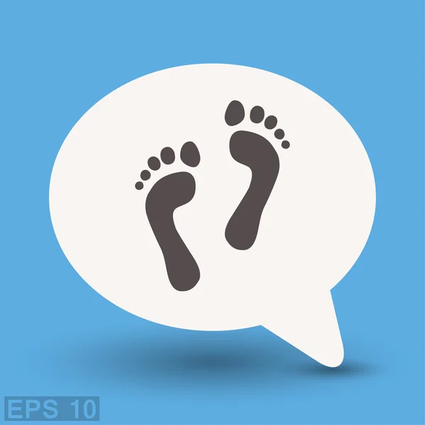 Pictograph of footprints concept icon — Stock Vector