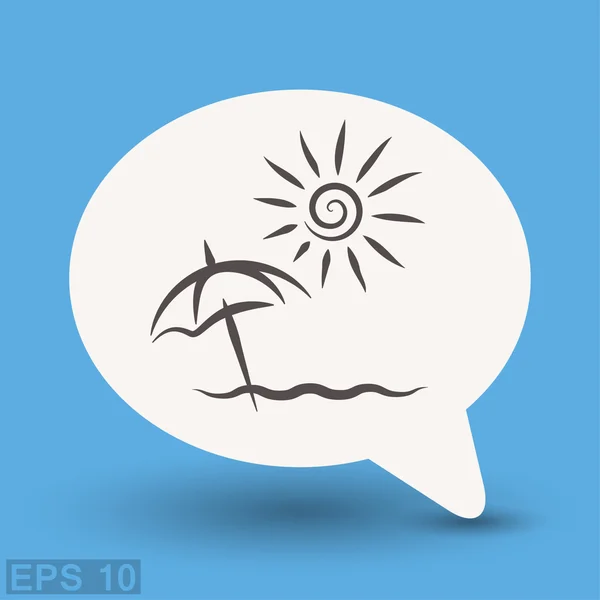 Pictograph van zomer vakantie concept pictogram — Stockvector