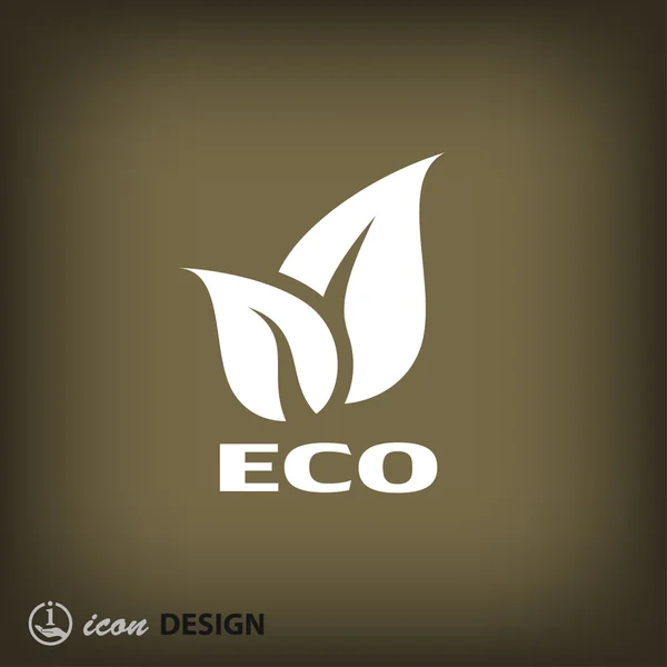 Pictograph of eco concept icon — Stock Vector