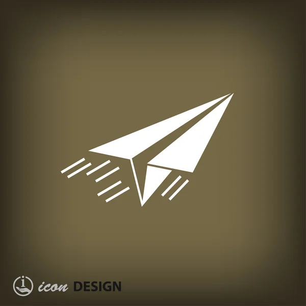 Pictografía del icono del concepto de avión — Vector de stock