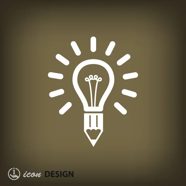 Pictograph of light bulb concept icon — Stock Vector