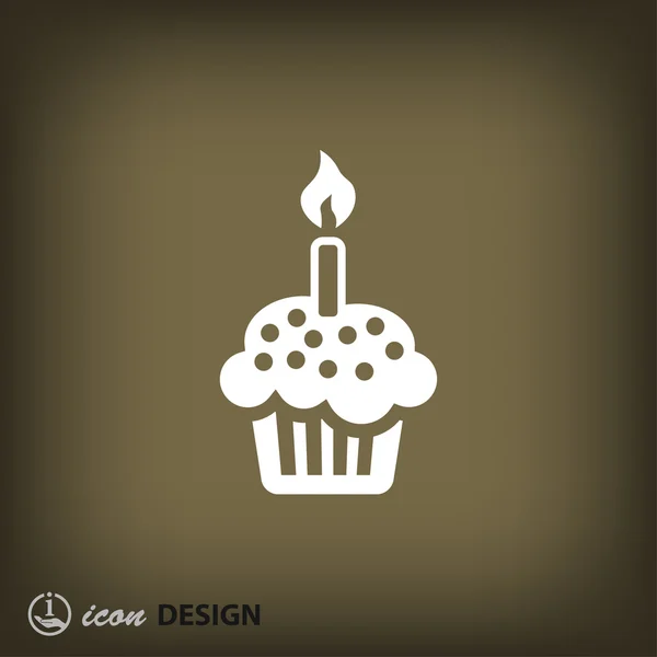 Pictografía del icono del concepto de pastel — Vector de stock
