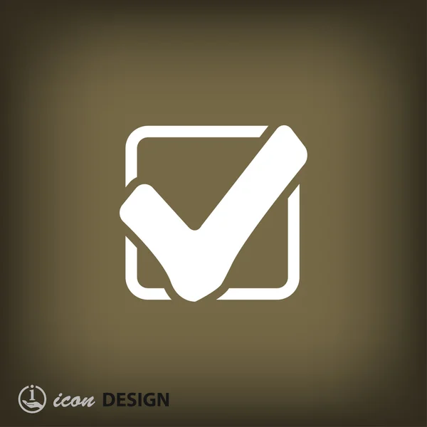 Pictograph of check mark concept icon — Stock Vector