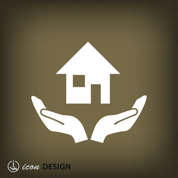 Pictograph van home concept pictogram — Stockvector
