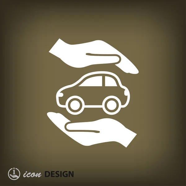 Pictograph van auto in concept handpictogram — Stockvector