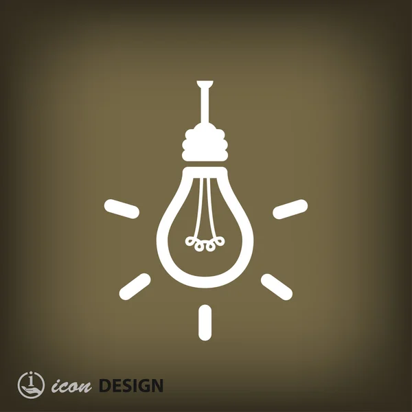 Pictograph of light bulb concept icon — Stock Vector