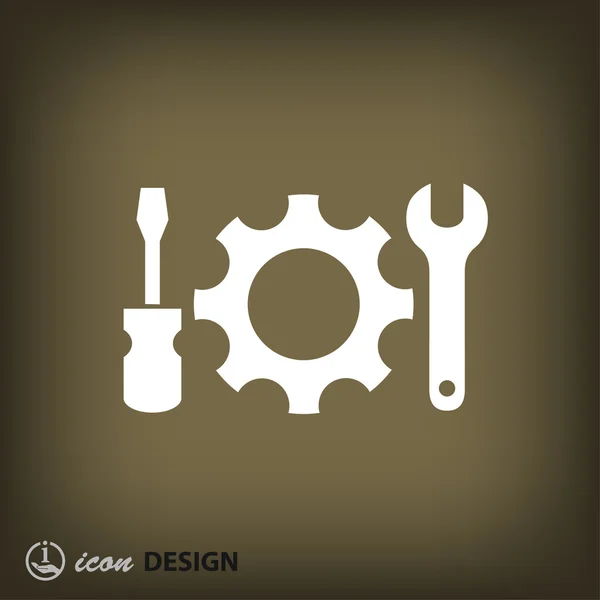 Pictograph of gear concept icon — Stock Vector