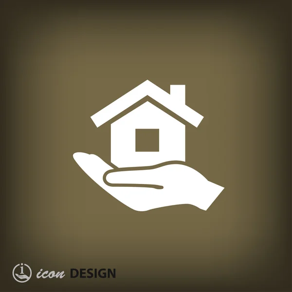 Pictogramme de l'icône concept de la maison — Image vectorielle