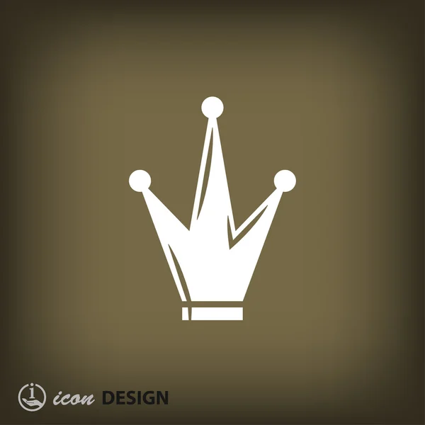 Pictograph van kroon concept pictogram — Stockvector