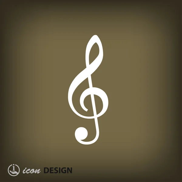 Piktogram ikona konceptem muzyki — Wektor stockowy