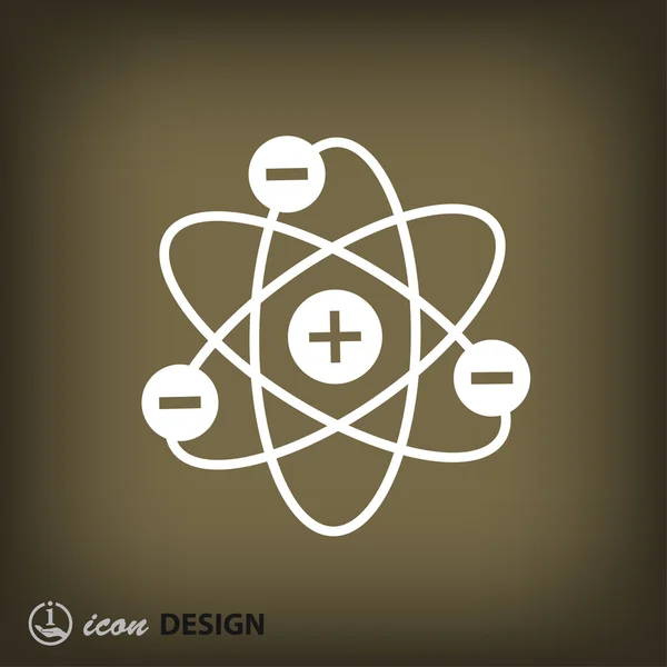 Pictograph of atom concept icon — Stock Vector