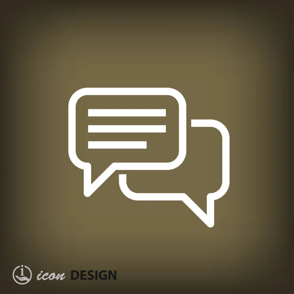 Pictograph van chat concept pictogram — Stockvector