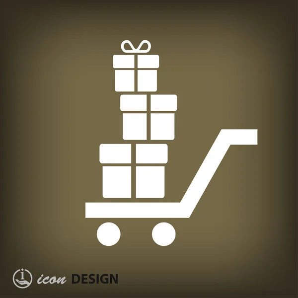 Pictograph van geschenk concept pictogram — Stockvector