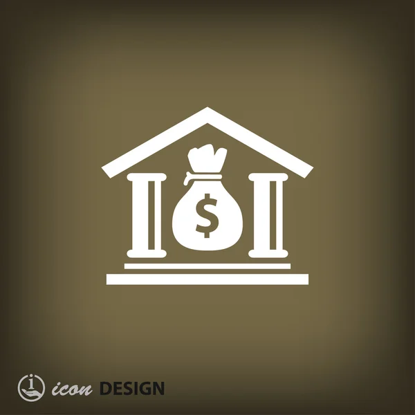 Pictograph van bank concept pictogram — Stockvector