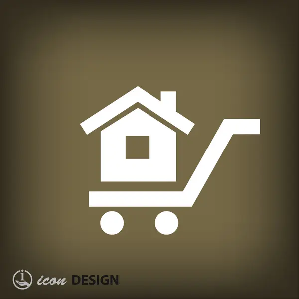 Pictogramme de l'icône concept de la maison — Image vectorielle