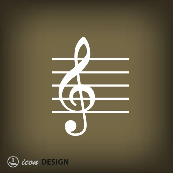 Pictograph of music key concept icon — Stock Vector