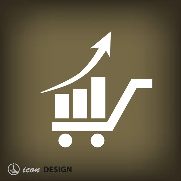 Pictograma do ícone do conceito gráfico — Vetor de Stock