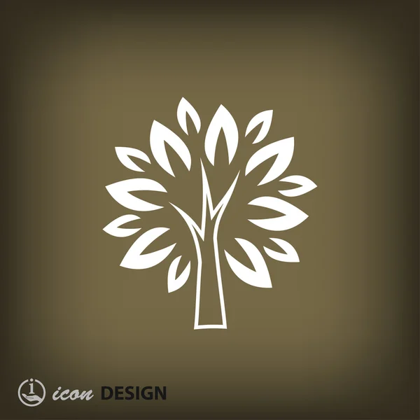 Pictografía del icono del concepto de árbol — Vector de stock