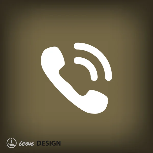 Pictografía del icono del concepto del teléfono — Vector de stock