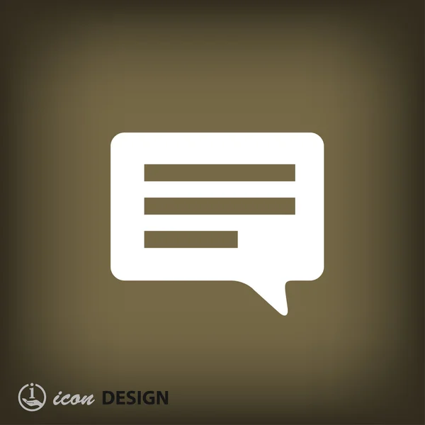 Pictografía del icono del concepto de chat — Vector de stock