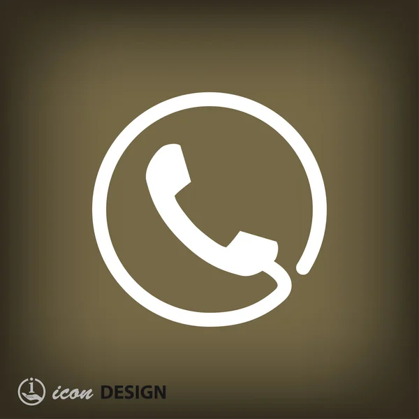 Pictograph van telefoonpictogram concept — Stockvector