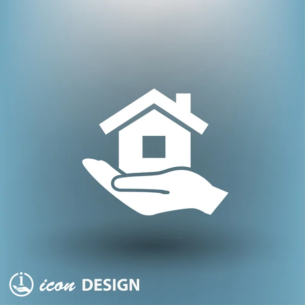 Pictogramme de l'icône concept de la maison — Image vectorielle