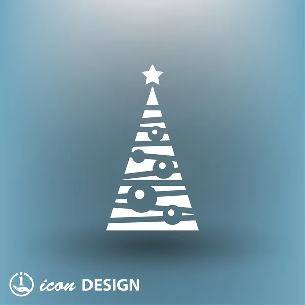 Pictografía del icono del concepto del árbol de navidad — Archivo Imágenes Vectoriales