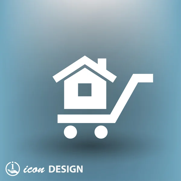 Pictogramme de l'icône concept de la maison — Image vectorielle