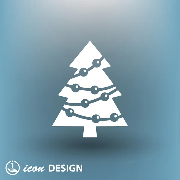 Pictograph van kerstboom concept pictogram — Stockvector