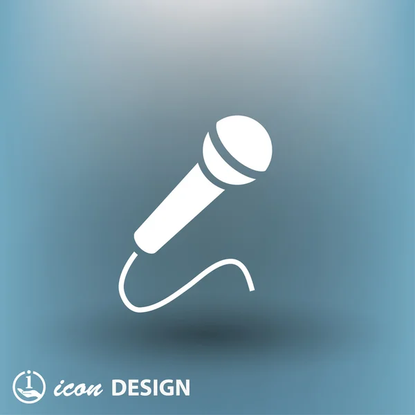 Pictograph mikrofon koncepció ikon — Stock Vector
