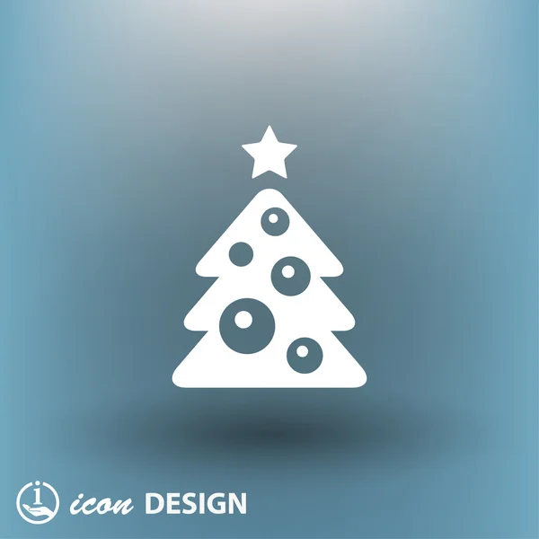 Pictogramme de l'icône conceptuelle de l'arbre de Noël — Image vectorielle