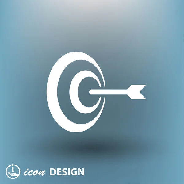 Pictogramme de l'icône du concept cible — Image vectorielle