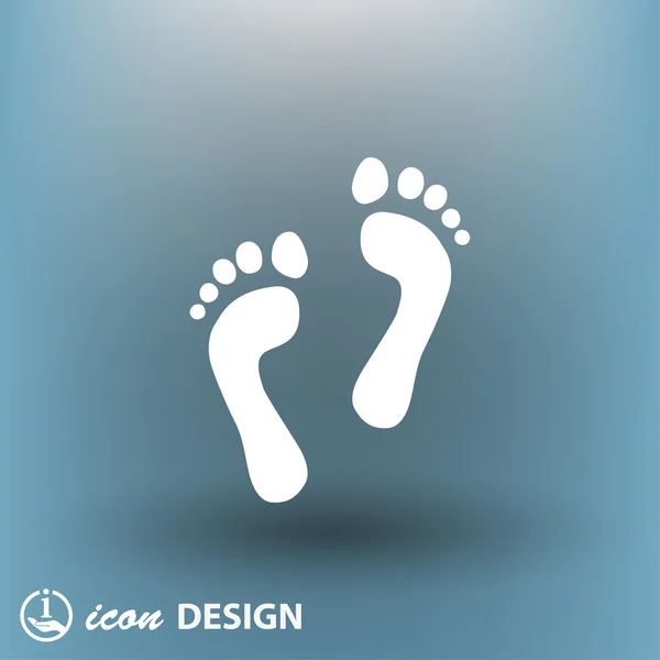 Pictograph of footprints concept icon — Stock Vector
