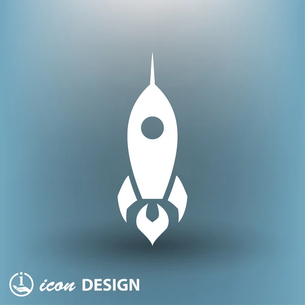 Pictograph av raket konceptet ikonen — Stock vektor