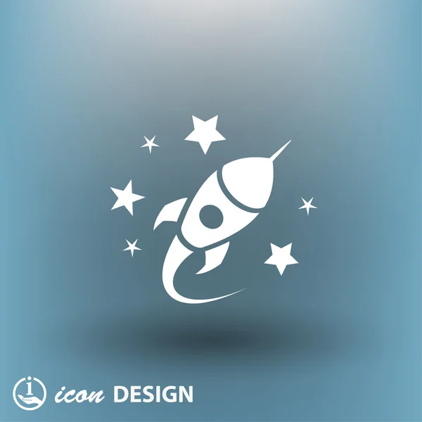 Pictografía del icono del concepto Rocket — Vector de stock