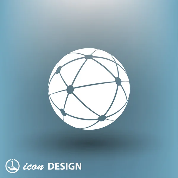 Pictogramme de l'icône concept globe — Image vectorielle