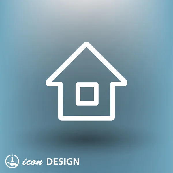 Pictografía del icono del concepto del hogar — Archivo Imágenes Vectoriales