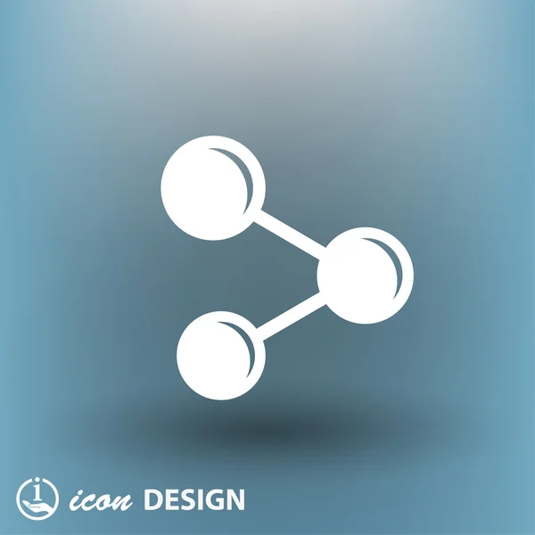 Pictogramme de l'icône de concept de partage — Image vectorielle